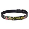 ED HARDY Men's 38mm Skulls & Roses Print Studded Belt