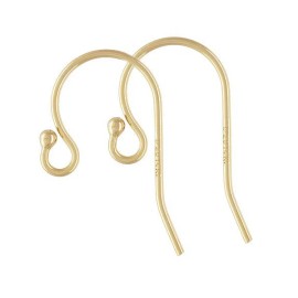 Unbranded 10Pcs 14k Gold Filled Shepherd French Hook Earring Ear Wire Ball Findings