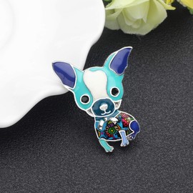 Newei - Broche de aleación esmaltada para perro chihuahua Azul