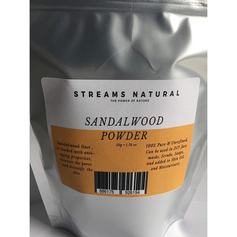 100% Pure Sandalwood Powder-50g by Streams Natural