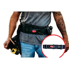 TRU-FIT TOOL BELTS ALUMINUM - TRU RATCHETING BUCKLE WITH QUICK RELEASE. REPLACEMENT BELT ONLY FOR CONSTRUCTION TRADES TOOL BAGS.