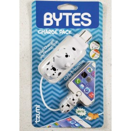 Tzumi Cord Bytes Charge Pack Cable Protector & Adapter - DALMATIAN (6271) NEW