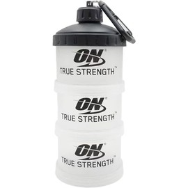 BAIHUOWU Protein Case, Supplement Case, Powder Case, Funnel, Protein Powder, Protein Shaker, 3 Layers, Divided Funnel, Powder, Capsule, Storage, Portable, Dishwasher-Safe, Gym, Training, Work