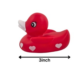 4E's Novelty 4E's Novelty 3" Valentines Rubber Duck - Large Red XOXO Sweetheart Ducky for Romantic Decoration, Jeep Ducking, Bath Toy, Cake Topper