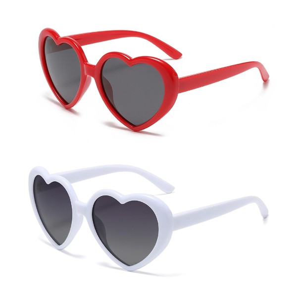 Canoazo Heart Polarized Sunglasses Cute Sunglasses for Children Aged 3