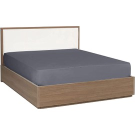 Allure Bedding 16 Inches 40 CM Extra Deep Fitted Sheets Poly cotton Plain and Soft Comfortable Easy Care Machine Washable Percale Single Double King Super King Bed Sheet (King, Grey)