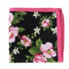 FEILER Amelie Black Pink Handkerchief Hand Towel, 9.8 inches (25