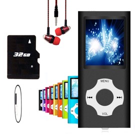 MP3 Player / MP4 Player, Hotechs MP3 Music Player with 32GB Memory SD Card Slim Classic Digital LCD 1.82'' Screen Mini USB Port with FM Radio, Voice Record