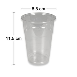 ABENA Gastro-Line Clear Disposable Plastic Cups, Eco-Friendly Plastic Construction From Plant-Derived Starch,Completely Clear Design,Compostable and Biodegradable Disposable Party Cups Clear 40cl-50PK