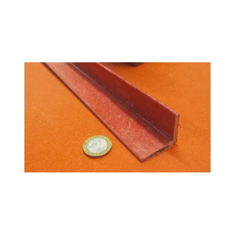 Rochling Unequal Fiberglass 90º Angles, GPO3 Red 1/8" Thick x
