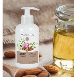 1 x UMIDO Hand Lotion Dispenser 250 ml Almond Oil | Hand Cream | Care Cream | Lotion | Skin Care