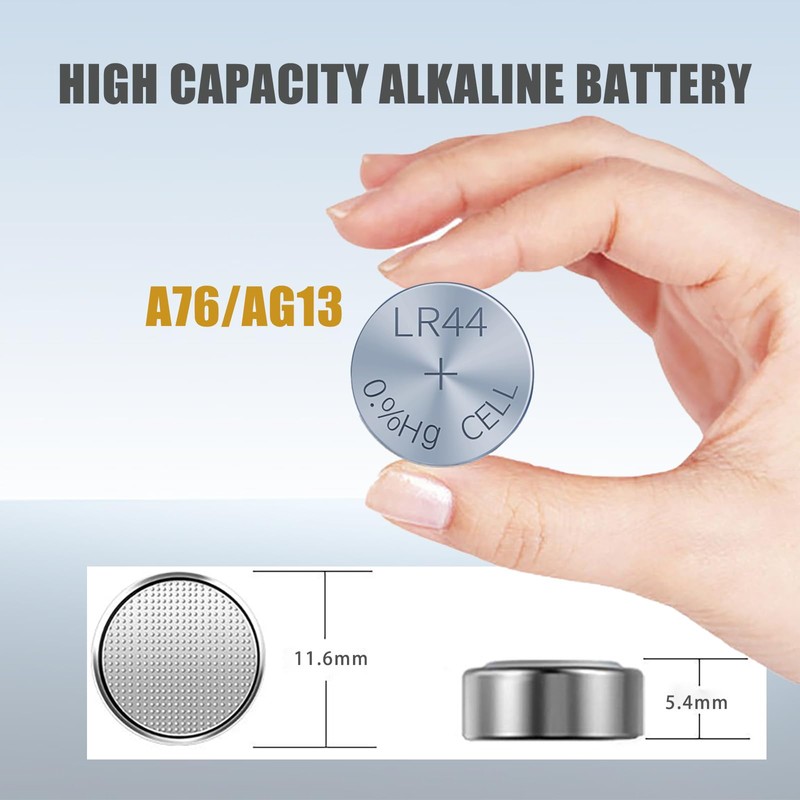 HoootCell AG13 LR44 Batteries, 15Pack Hight Capacity L1154f L1154 SR44