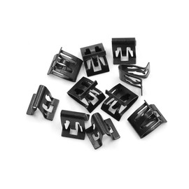 A ABSOPRO Car Dashboard Console Panel Clips 14 x 14.5 mm Metal Black Pack of 10