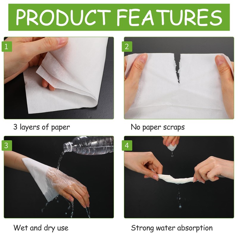 Mudder 4 Pieces Car Tissue Refills, Car Napkin Holder Refill