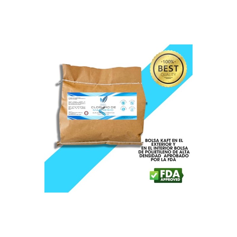 Cloruro de Magnesio Grado Alimenticio bulto con 5 kg SAISA