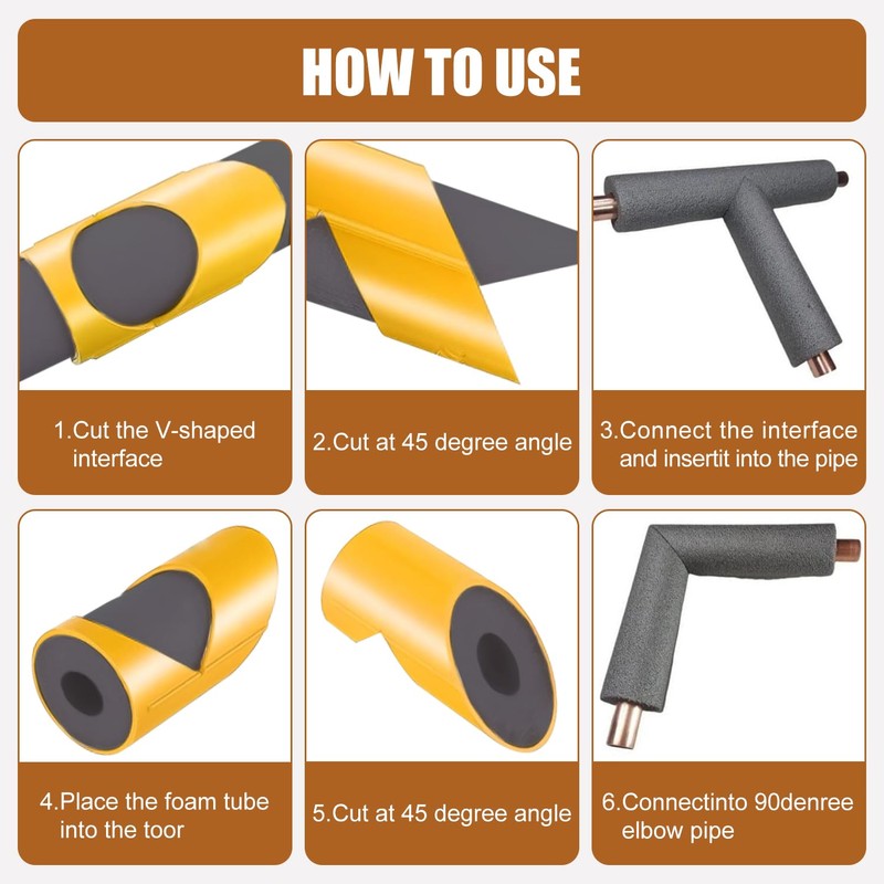 Pipe Lagging Tool, Pipe Lagging Insulation Foam Cutter Tool, Foam