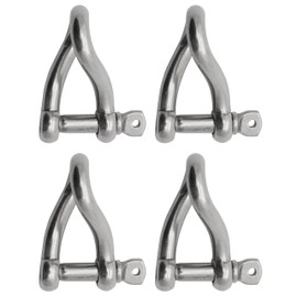 Extreme Max 3006.8213.4 BoatTector Stainless Steel Twist Shackle - 1/4", 4-Pack