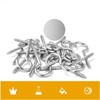 TIYETTIYI Pack of 100 Stainless Steel Hook Screws, Screw Hooks,