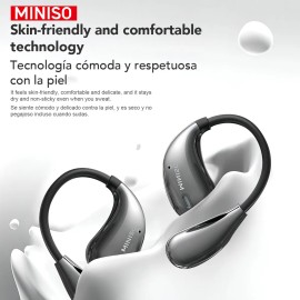 Audífonos Miniso X33 Ai Traducción Auriculares Inalámbricos Ows Auriculares Bluetooth 5.4 Color Negro Compatibles Con 150 Idiomas Traducción Audífonos Ipx5 Impermeable Compatible Con Ios Y Android