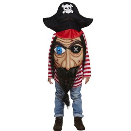 Jumbo Face Pirate Caribbean Fancy Dress Costume Child Kids Boys Girls Ages 4-12 (4-6 years)