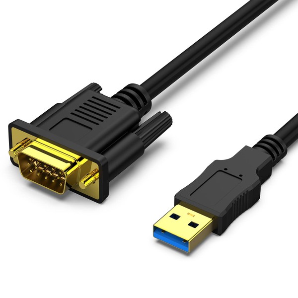 BENFEI USB to VGA Cable, 1.8 Meter USB 3.0 to VGA Male to Male Cable