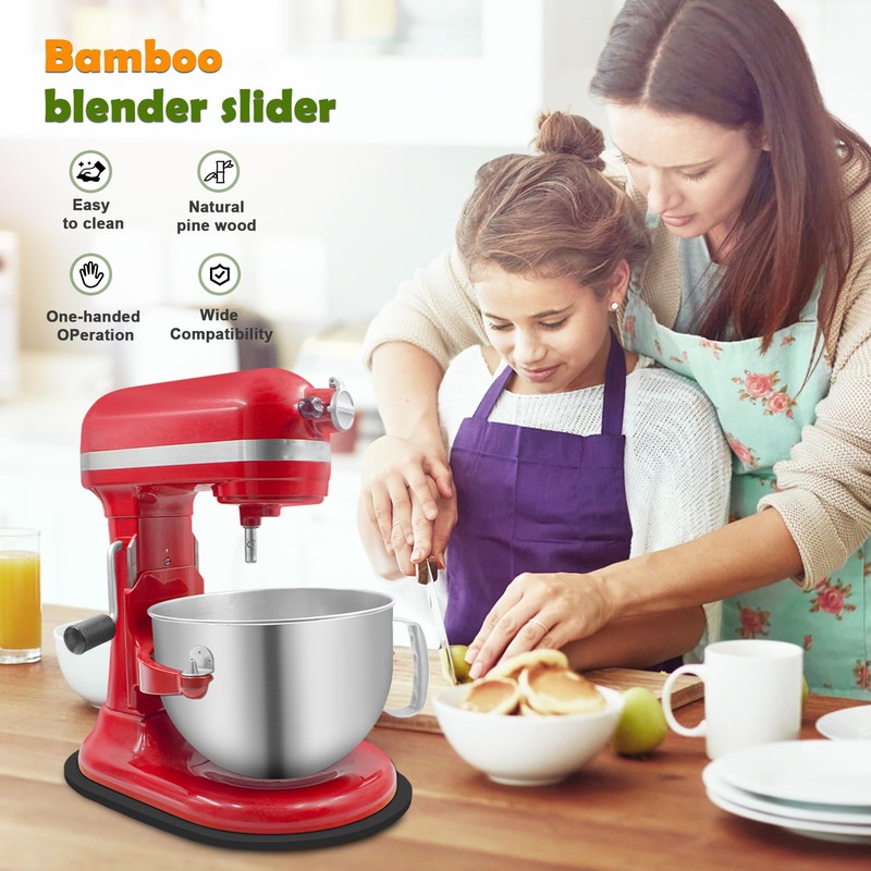 Bamboo Mixer Slider Compatible with Kitchen aid Bowl Lift 5-8