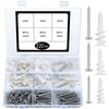 Pack of 220 Self-Drilling Plasterboard Dowels Set: 110 Insulation Dowels,