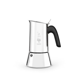 Bialetti New Venus Caffettiera in Acciaio Inox, Adatta all'Induzione, Argento, 4 Tazze,Silver