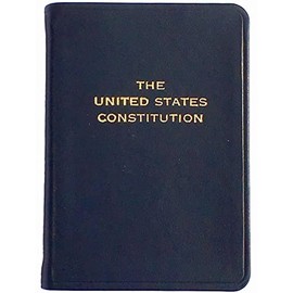 Graphic Image Palm Size Constitution Navy-Blue Leather (tm) - 2.75x3.75