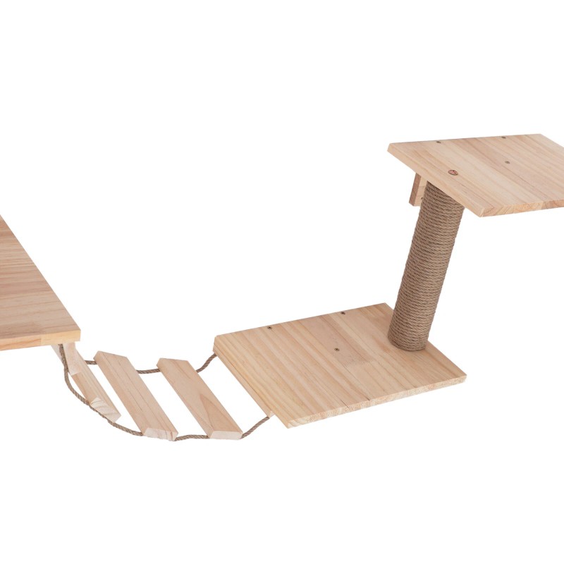 GDRASUYA10 Wall Mounted Cat Shelf Solid Wood Climbing Shelves Bed