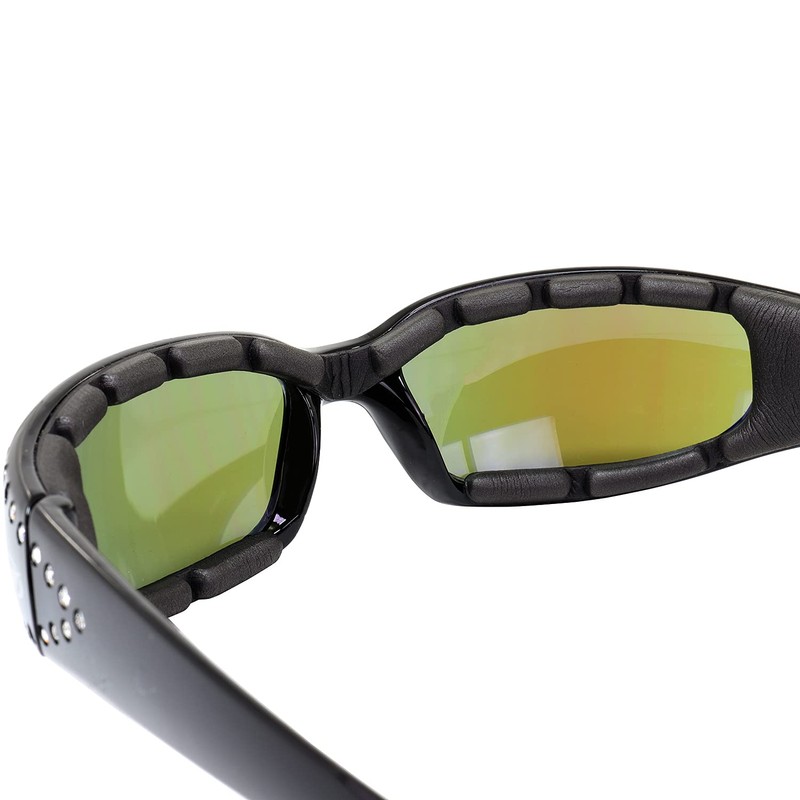 Global Vision Marilyn Women's Ladies Padded Motorcycle Sunglasses Bling Black