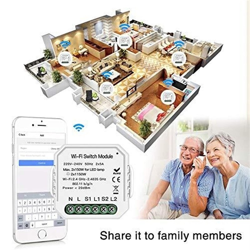 WiFi Smart Light Switch DIY Breaker Module Smart Life/Tuya App