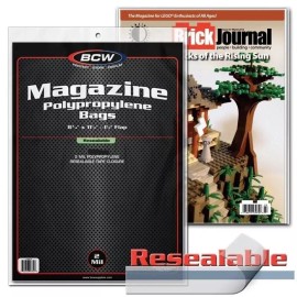 BCW New (5 ct) BCW Magazine Resealable Bag-Acid Free