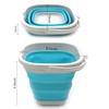 SAMMART 2.6L Super Mini Sqare Collapsible Plastic Bucket - Foldable