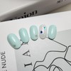 Mint Blue Heart Nail - Alcohol Swap 2p / 민트블루하트