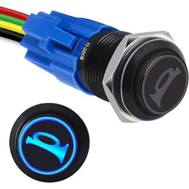 Horn Button, Momentary Push Button Switch, Horn Switch for Car Modification, Push Button Switch a Tail Plug Harness