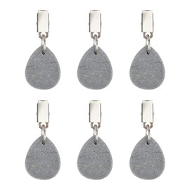 WHC Tablecloth Weights for Outdoor, Pack of 6 Tablecloth Clips Holder Outdoor Tablecloth Weights Tablecloth Heavy for Shower Curtain, Tablecloth Weights Extra Heavy, Curtain (Grey)