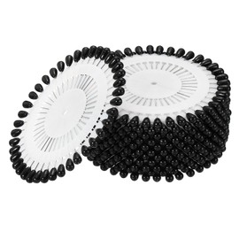 PATIKIL Sewing Pins, 12 Set Decorative Corsage Straight Pin for Sewing Crafts Supplies, Black