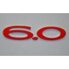 GTO 6.0 Badge Overlay Decal- Reflective RED