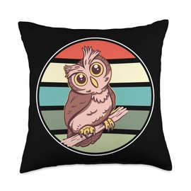 Birdie Animal Lover Ornithologist Birding Co. Owl Lover Birds Throw Pillow, 18x18, Multicolor