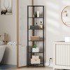 Furnulem 6 Tier Corner Shelf with LED Light, 67.5” Tall