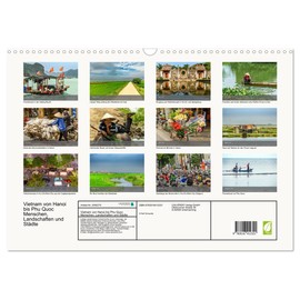 Vietnam von Hanoi bis Phu Quoc Menschen, Landschaften und Städte (Wandkalender 2026 DIN A3 quer), CALVENDO Monatskalender: Das Leben in Vietnam authentisch dokumentiert (CALVENDO Orte)