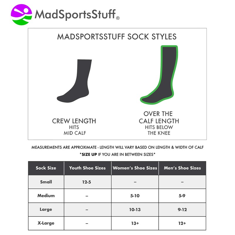 MadSportsStuff Dugout Striped Baseball Socks Pattern E (Navy/Orange/White, Small)