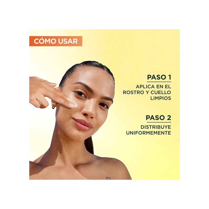 Crema facial Garnier skin active hidratante express aclara tono uniforme