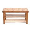 Micozy Bamboo Shoe Rack Bench 3-Tier Free Standing Wood Shoe