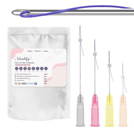 NEWLIKY PDO Threads Lift - Mono Thread for Face and Body Lift,Reduces Fine Lines and Wrinkles, Pdo Smooth Thread Sharp Tip 100Pcs (29G60mm,100Pcs)