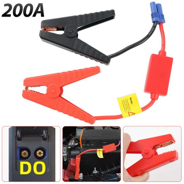 Unbranded EC5 Jump Starter Cable with Battery Clamps - 12V