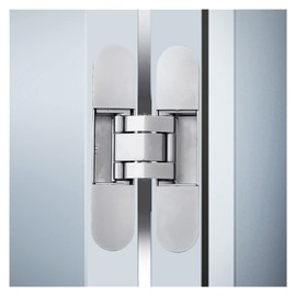 NOVOCE Thickened Internal Door Hinges, Butt Hinges, Folding Hinges, Hinge 1PCS Adjustable Wooden Door 180 Degrees Opening Hidden Hinge Invisible Gate Fittings Hinge Hardware essories (Color : Gold)