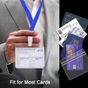 FZENeast Badge Holder with Lanyard，50 PCS Clear Waterproof Horizontal id