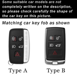 ontto Key Fob Holder Fit for Land Rover Leather Key Cover Anti-Scratched Full Protection for Defender Discovery Sport Fit for Jaguar Brown